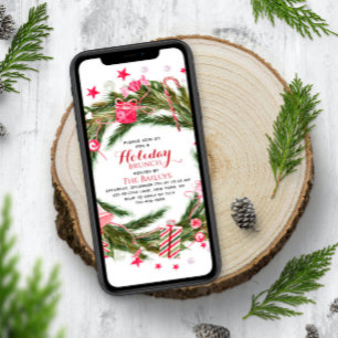 Holiday Brunch Elegantes Weihnachtsfest Einladung