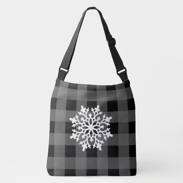 Holiday Buffalo Kariert Tote Bag Tragetaschen Mit Langen Trägern (Vorderseite)
