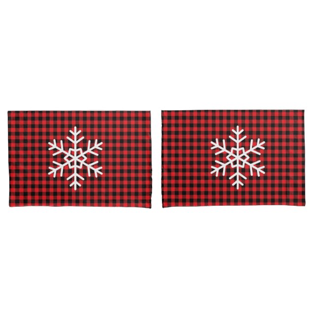 Holiday Buffalo Plaid Pillowcase Pair Kissenbezug (Vorderseite-Set)