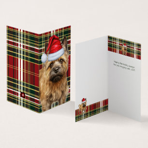 Holiday Cairn Terrier Dog Karierte Weihnachten