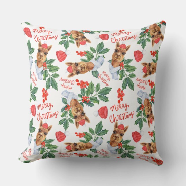 Holiday Camel Throw Kissen (Vorderseite)