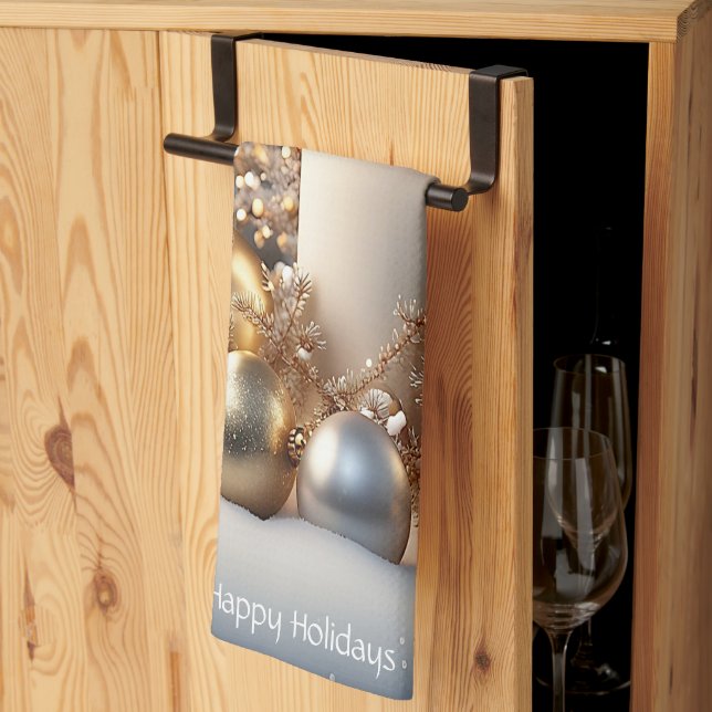 Holiday Candles Küche Handtuch (Drittel gefaltet)