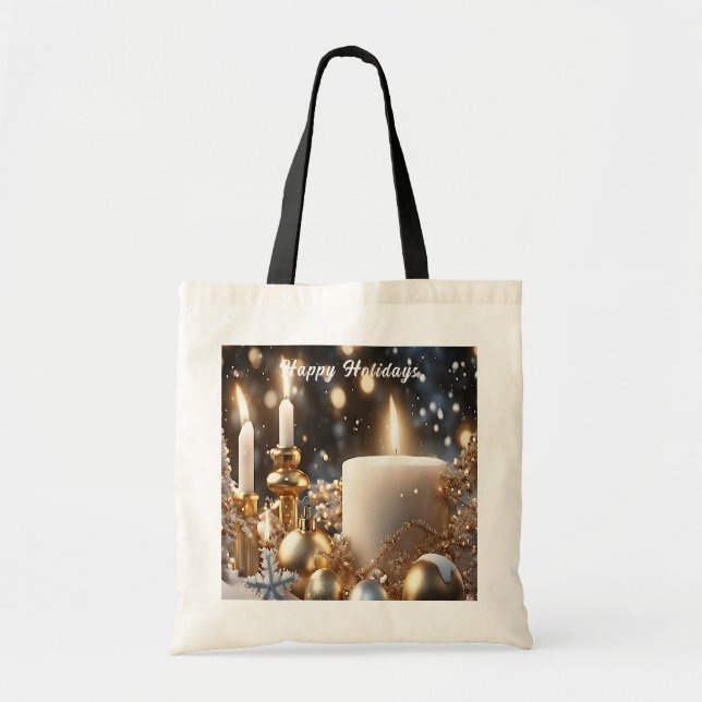 Holiday Candles Tote Bag Tragetasche (Vorne)
