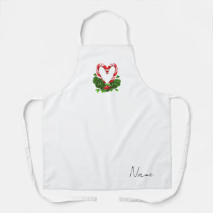 Holiday Candy Cane Heart Moderner Individuelle Nam Schürze