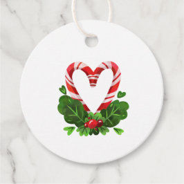 Holiday Candy Cane Herz Frohe Weihnachtsfest Geschenkanhänger