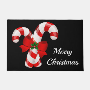 Holiday Candy Canes Christmas Doormat Fußmatte