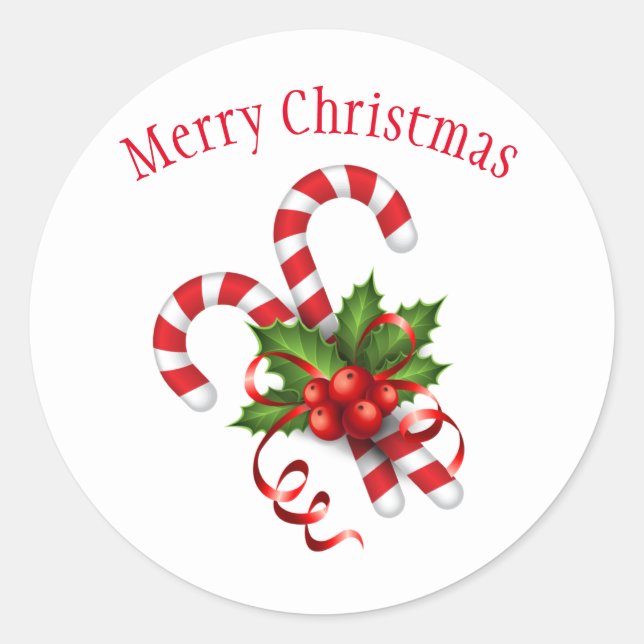 Holiday Candy Canes Stickers (Vorderseite)