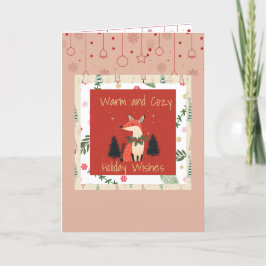 Holiday Card Cozy Fox Feiertagskarte