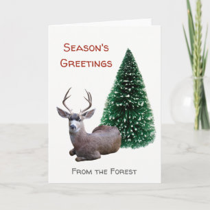 Holiday Card Deer Tree Feiertagskarte