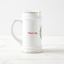 Holiday Case Beer White und Gold 22oz Stein Bierglas