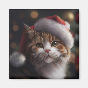 Holiday Cat Magnet