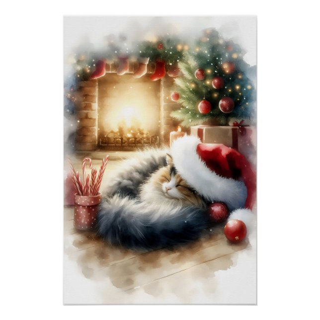 Holiday Cat Nickerchen Poster (Vorderseite)