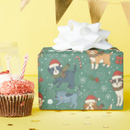 Holiday Cats & Dogs Christmas Wrapping Paper Geschenkpapier
