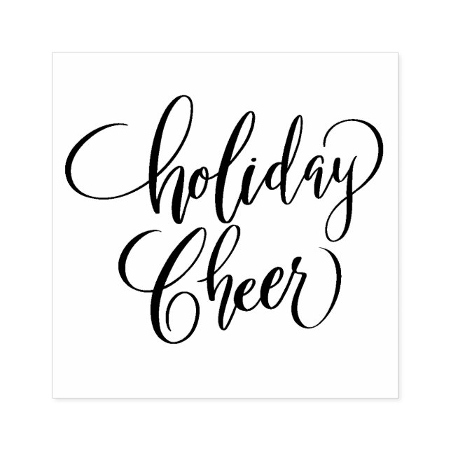 Holiday Cheer Brush Calligraphy Gummistempel (Prägung)