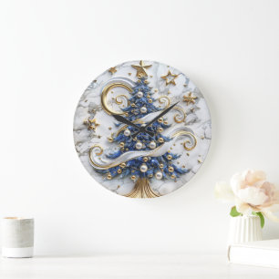 Holiday Cheer Christmas Tree Große Wanduhr