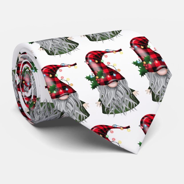 Holiday Cheer Gnome Neck Tie Krawatte (Gerollt)