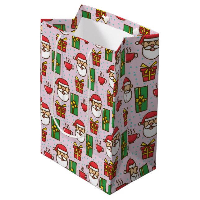 Holiday Cheer Mittlere Geschenktüte (Vorderseite Schrägansicht)