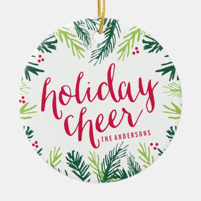 Holiday Cheer | Ornement de vacances (Devant)