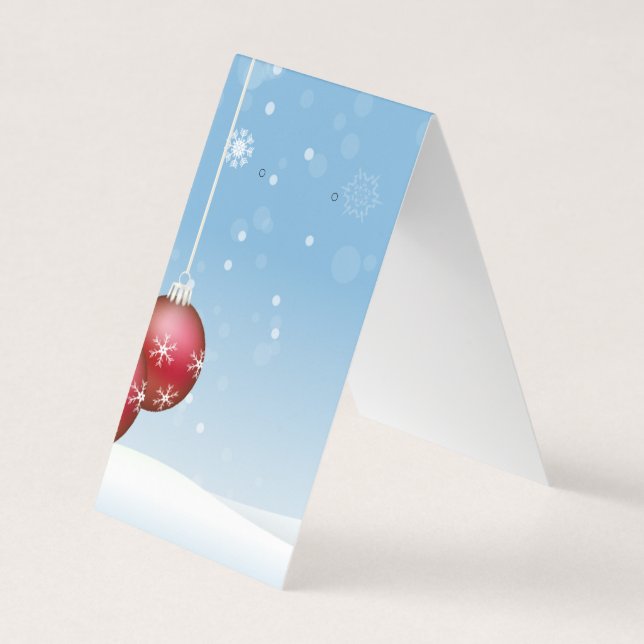 Holiday Cheer Zelt Falten Earring Display Geschenk Visitenkarten (Vorderseite)