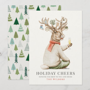 Holiday Cheers Funny Rentier Ornamente Weihnachten