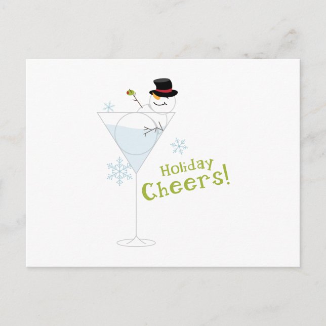 Holiday Cheers Postkarte (Vorderseite)