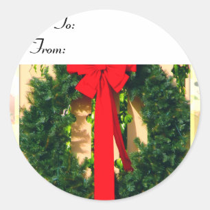 Holiday Cheers_ Runder Aufkleber