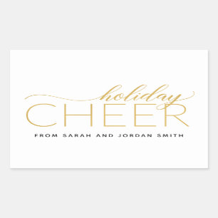 Holiday Chef Gold Rechteckiger Aufkleber