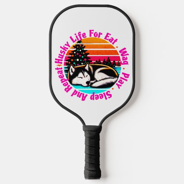 Holiday Chef mit Weihnachts-Hunde Geschenke Pickleball Schläger (Vorderseite)