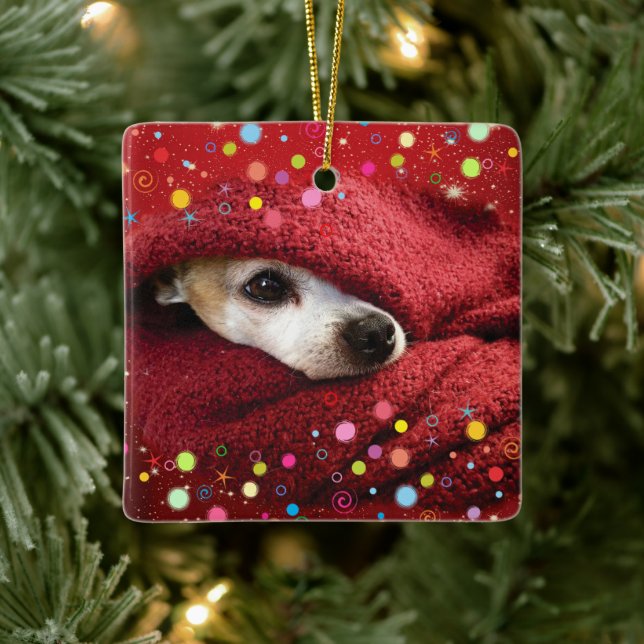 Holiday Chihuahua Keramikornament (Baum)