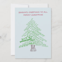 Holiday Christmas Tree Calligram Card Feiertagskarte