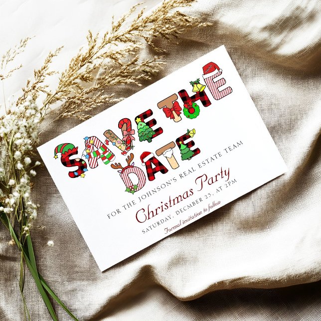 Holiday Cocktail Party Company Weihnachten Save The Date (Von Creator hochgeladen)