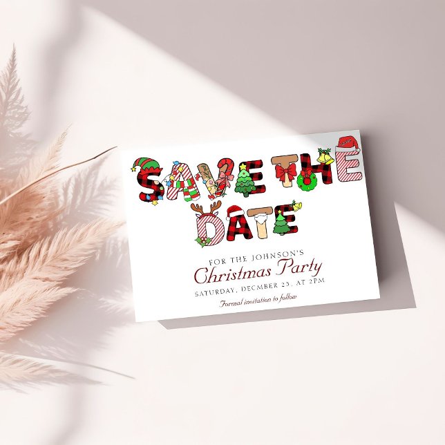 Holiday Cocktail Party Company Weihnachten Save The Date (Von Creator hochgeladen)