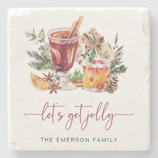 Holiday Cocktail Stone Untersetzer (Vorderseite)