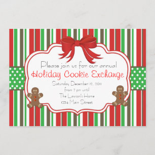 Holiday Cookie Exchange Ginger Brot Männer Einladung