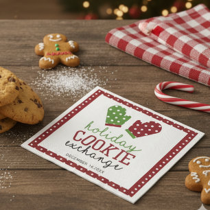 Holiday Cookie Exchange Party Weihnachtsfeiertage Serviette