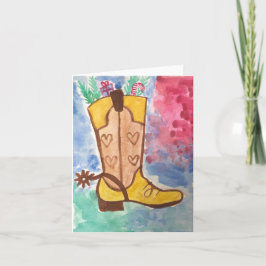 Holiday Cowboy Boot Karte