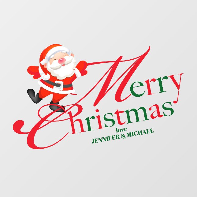 Holiday Custom Text Merry Christmas Fensteraufkleber (Blatt)