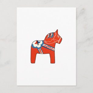 Holiday Dala Horse Postkarte