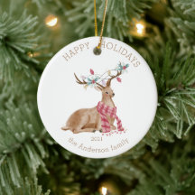 Holiday Deer Colorful Happy Holidays Foto