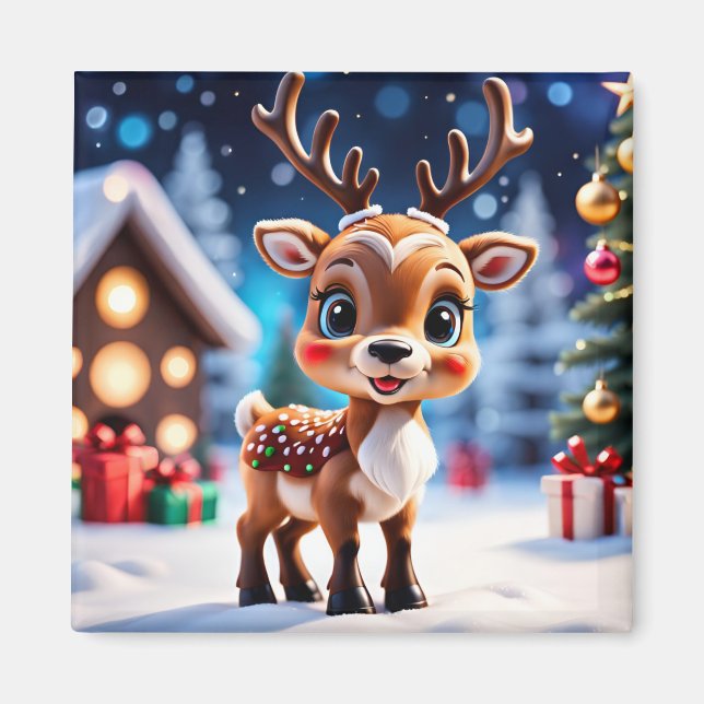 Holiday Deer Magnet (Devant)