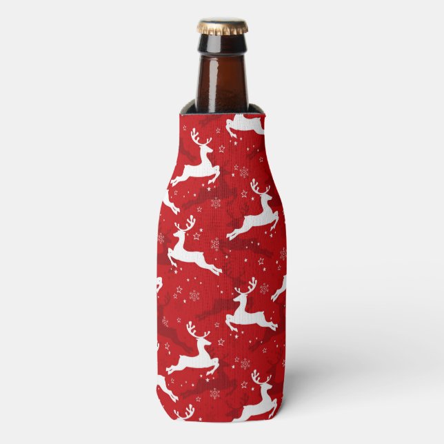 Holiday Deer Pattern Flaschenkühler (Flaschenvorderseite)
