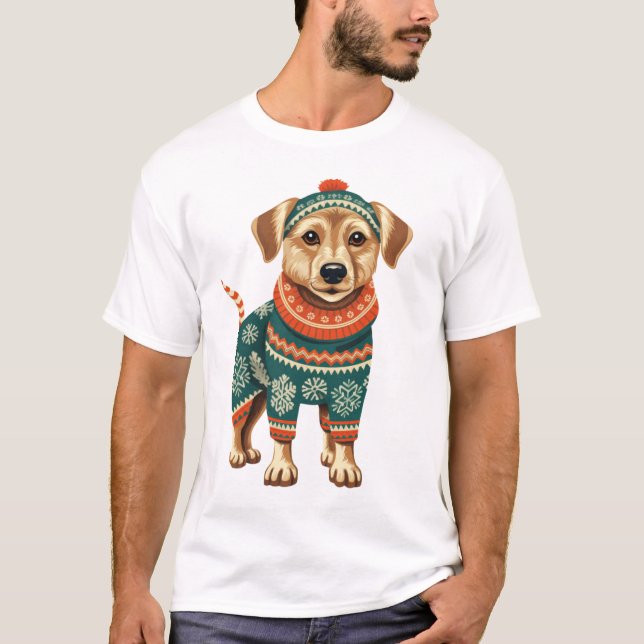 Holiday Dog Deluxe Design T-Shirt (Vorderseite)