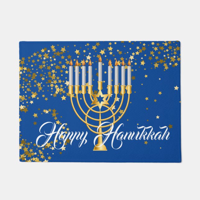 Holiday Doormat-Happy Hanukkah Fußmatte (Vorderseite)
