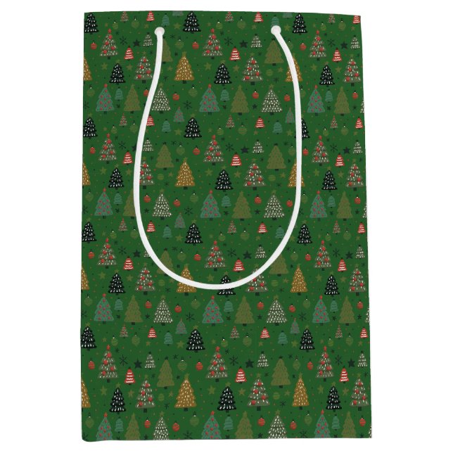 Holiday Echoes-Green Mittlere Geschenktüte (Vorderseite)