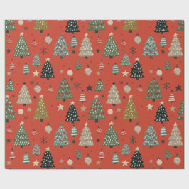 Holiday Echoes-Red Wrapping Paper Geschenkpapier