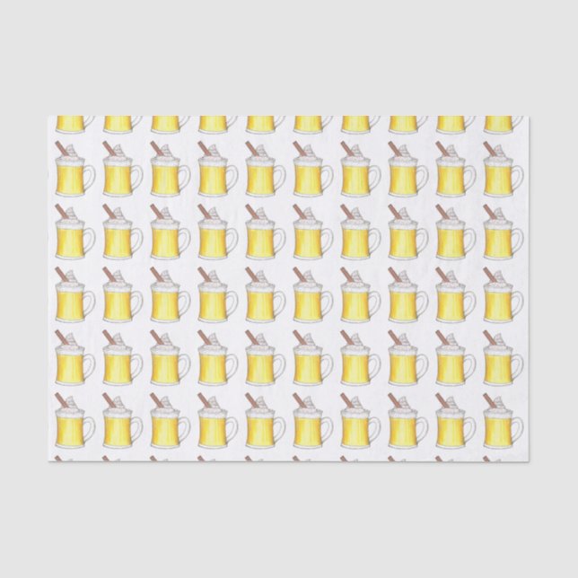 Holiday Egg Nog Eggnog Weihnachtszettel Seidenpapier (Vorderseite)