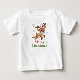 Holiday Elegant Soft Merry Christmas Party Baby T-shirt