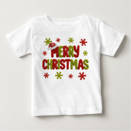 Holiday Elegant Soft Merry Christmas Party Baby T-shirt