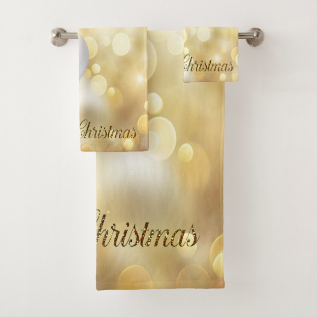 Holiday Elegante Weihnachtsbälle Badhandtuch Set (Insitu)