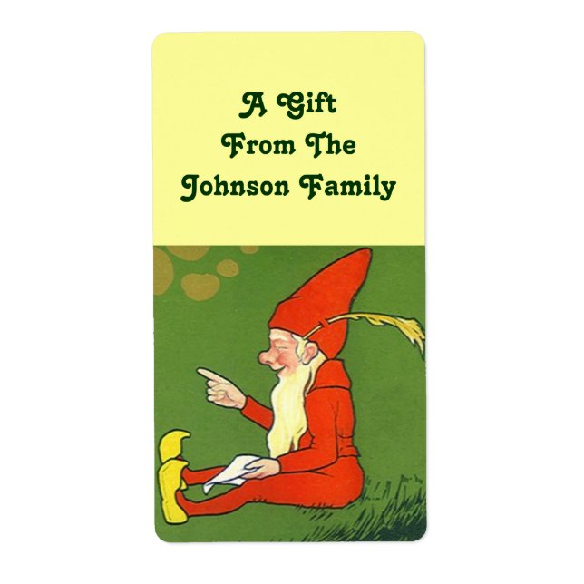 Holiday Elf Geschenk Geben Tags Weihnachtsmarken (Vorne)